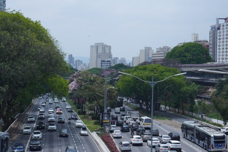 Rodovia Movimentada Com Carros E Predios Ao Fundo 9Qs50wV_0Tc
