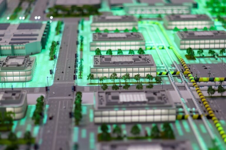 Modelo De Uma Cidade Moderna Com Edificios E Edificios cCFlQsAzyHU